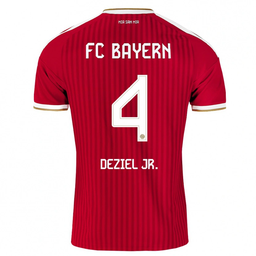Danxen Børn Robert Deziel Jr. #4 Rød Hvid Blå Hjemmebane Spillertrøjer 2026/27 Trøje T-Shirt