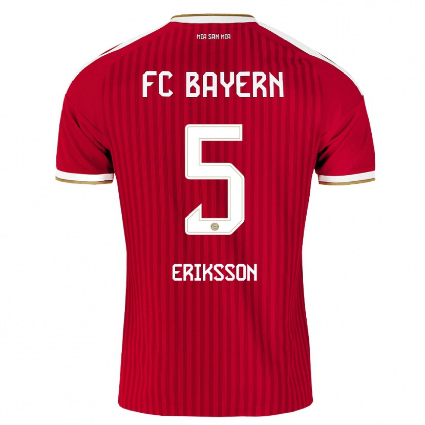 Danxen Børn Magdalena Eriksson #5 Rød Hvid Blå Hjemmebane Spillertrøjer 2026/27 Trøje T-Shirt