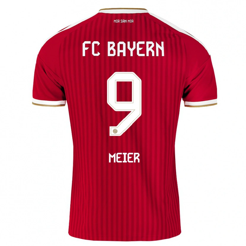 Danxen Børn Richard Meier #9 Rød Hvid Blå Hjemmebane Spillertrøjer 2026/27 Trøje T-Shirt