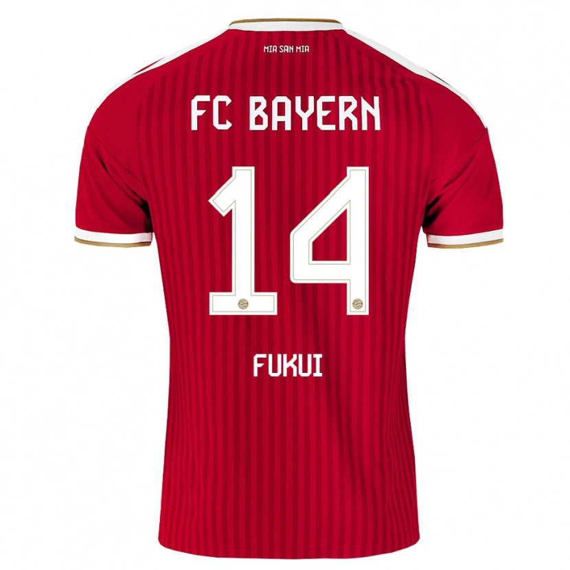 Danxen Børn Taichi Fukui #14 Rød Hvid Blå Hjemmebane Spillertrøjer 2026/27 Trøje T-Shirt