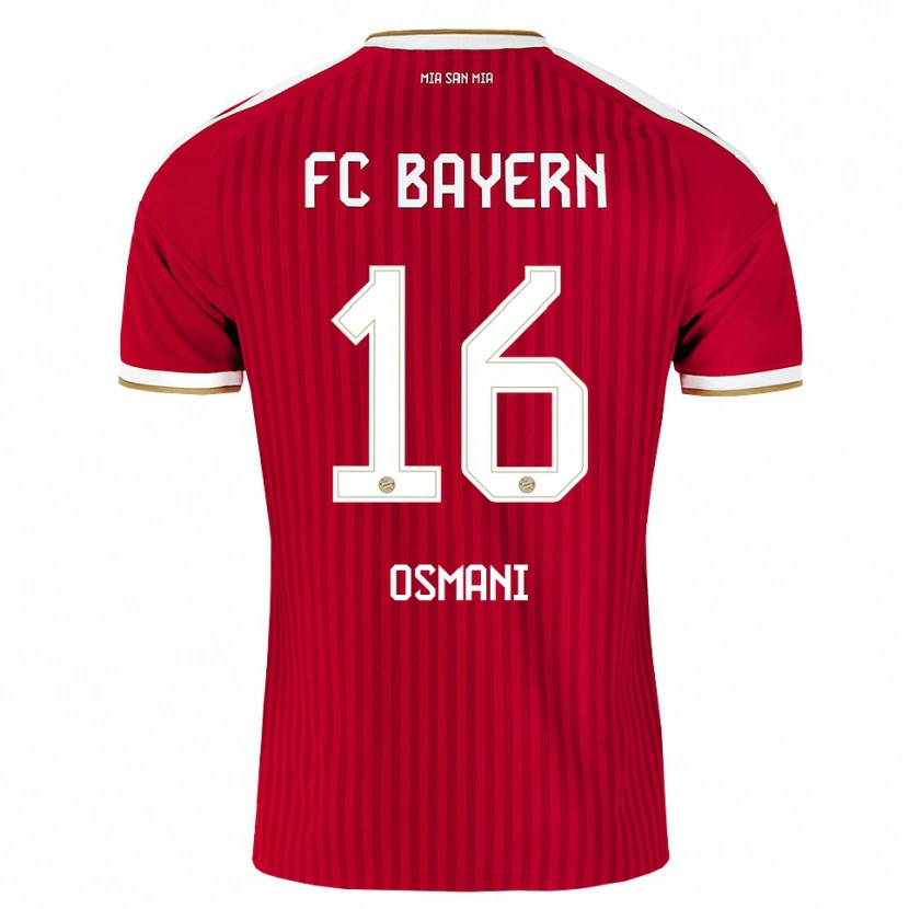 Danxen Børn Erblin Osmani #16 Rød Hvid Blå Hjemmebane Spillertrøjer 2026/27 Trøje T-Shirt