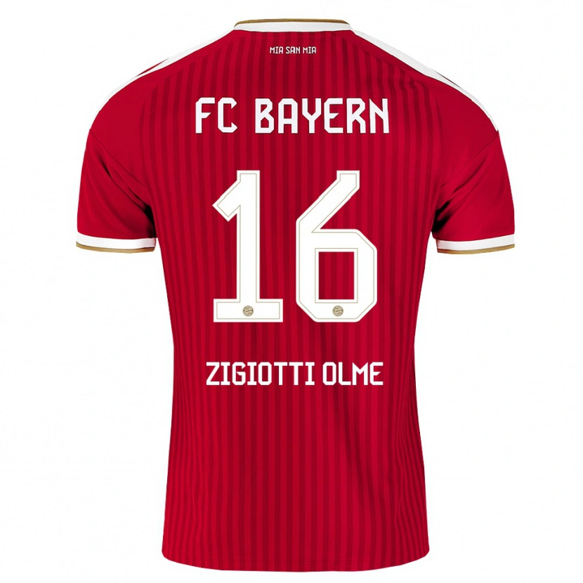 Danxen Børn Julia Zigiotti Olme #16 Rød Hvid Blå Hjemmebane Spillertrøjer 2026/27 Trøje T-Shirt