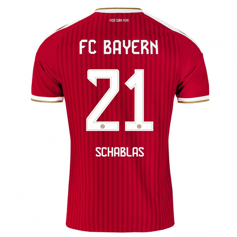 Danxen Børn Matteo Schablas #21 Rød Hvid Blå Hjemmebane Spillertrøjer 2026/27 Trøje T-Shirt