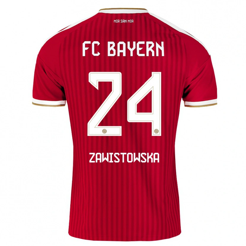 Danxen Børn Weronika Zawistowska #24 Rød Hvid Blå Hjemmebane Spillertrøjer 2026/27 Trøje T-Shirt