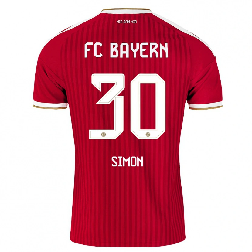 Danxen Børn Carolin Simon #30 Rød Hvid Blå Hjemmebane Spillertrøjer 2026/27 Trøje T-Shirt