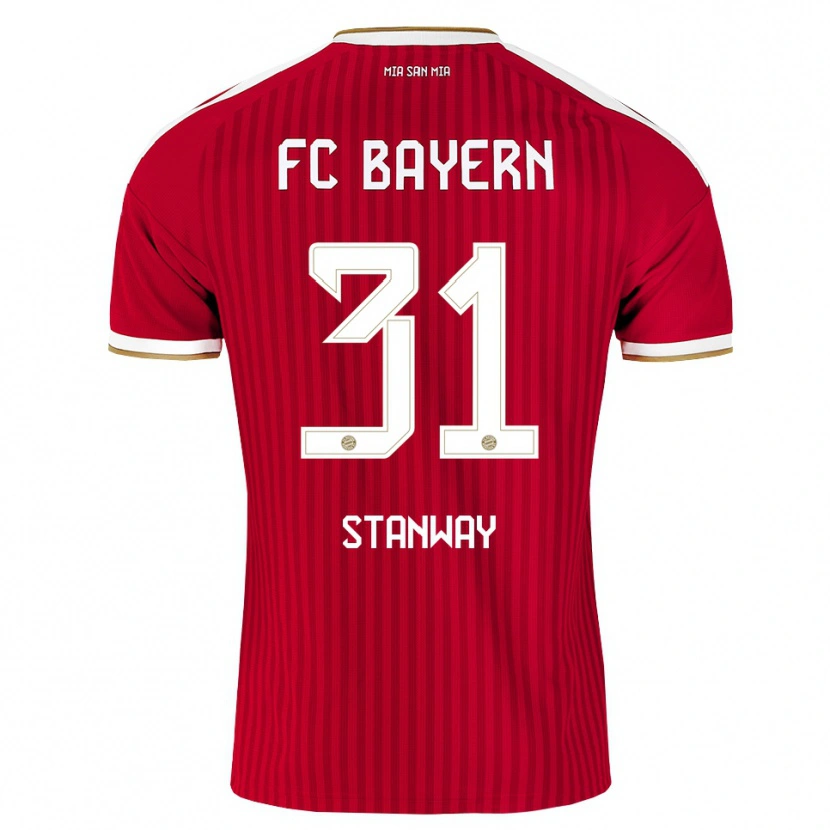 Danxen Børn Georgia Stanway #31 Rød Hvid Blå Hjemmebane Spillertrøjer 2026/27 Trøje T-Shirt