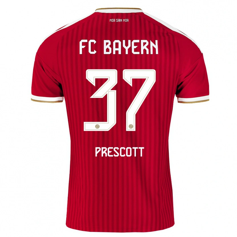 Danxen Børn Leonard Prescott #37 Rød Hvid Blå Hjemmebane Spillertrøjer 2026/27 Trøje T-Shirt