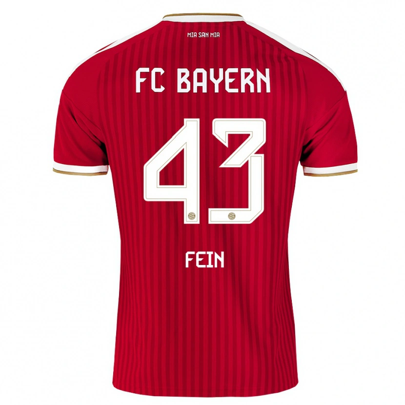 Danxen Børn Adrian Fein #43 Rød Hvid Blå Hjemmebane Spillertrøjer 2026/27 Trøje T-Shirt