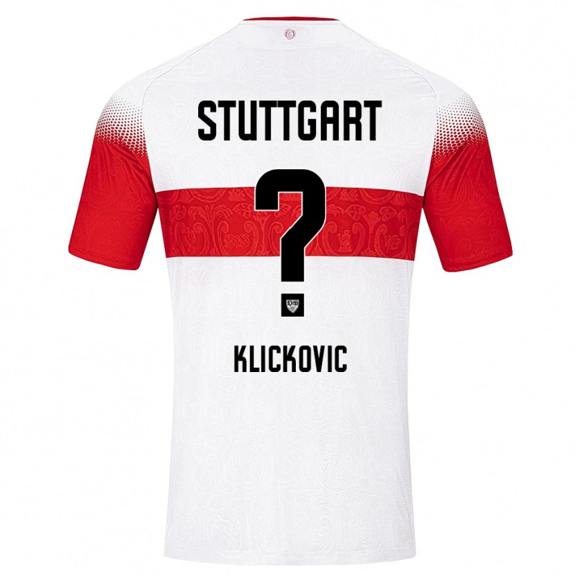 Danxen Børn Maksim Klickovic #0 Hvid Rød Gul Hjemmebane Spillertrøjer 2026/27 Trøje T-Shirt