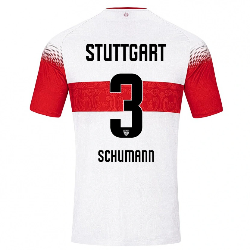 Danxen Børn Frederik Schumann #3 Hvid Rød Gul Hjemmebane Spillertrøjer 2026/27 Trøje T-Shirt