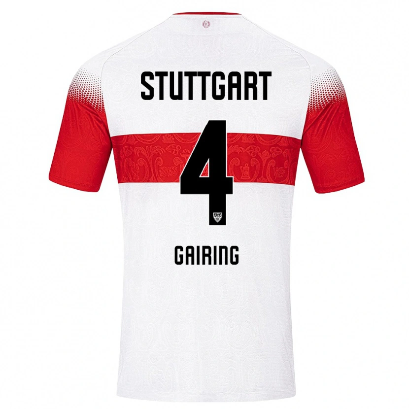 Danxen Børn Nadine Gairing #4 Hvid Rød Gul Hjemmebane Spillertrøjer 2026/27 Trøje T-Shirt