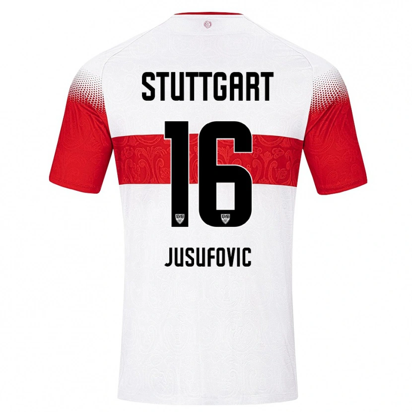 Danxen Børn Farah Jusufović #16 Hvid Rød Gul Hjemmebane Spillertrøjer 2026/27 Trøje T-Shirt