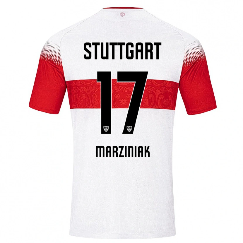 Danxen Børn Chiara Marziniak #17 Hvid Rød Gul Hjemmebane Spillertrøjer 2026/27 Trøje T-Shirt