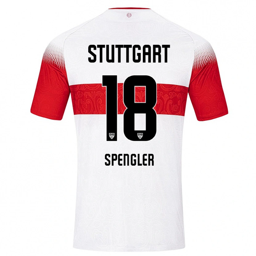 Danxen Børn Jana Spengler #18 Hvid Rød Gul Hjemmebane Spillertrøjer 2026/27 Trøje T-Shirt