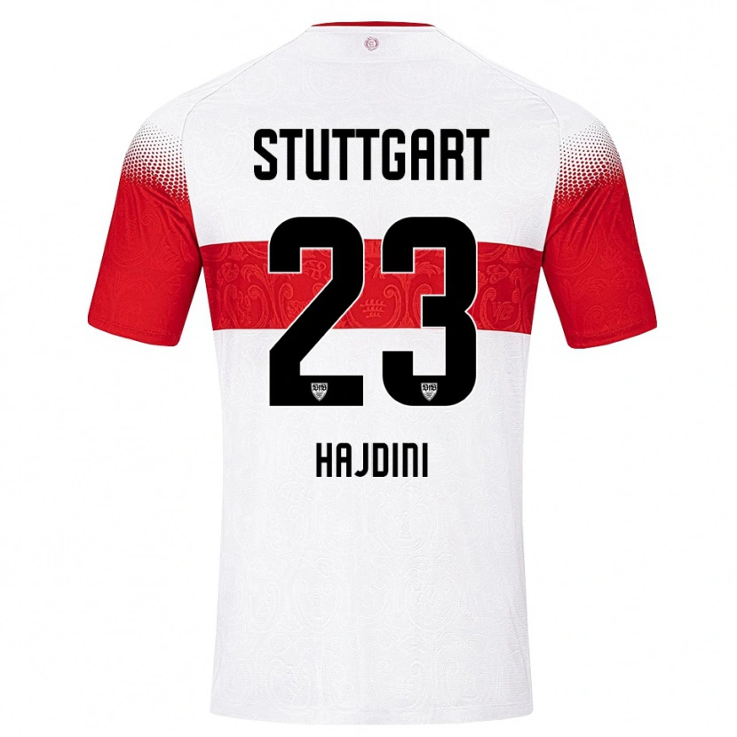 Danxen Børn Deli Hajdini #23 Hvid Rød Gul Hjemmebane Spillertrøjer 2026/27 Trøje T-Shirt