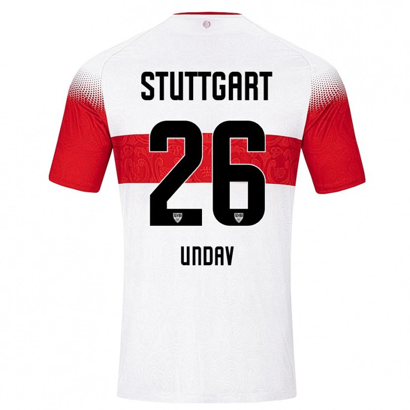 Danxen Børn Deniz Undav #26 Hvid Rød Gul Hjemmebane Spillertrøjer 2026/27 Trøje T-Shirt