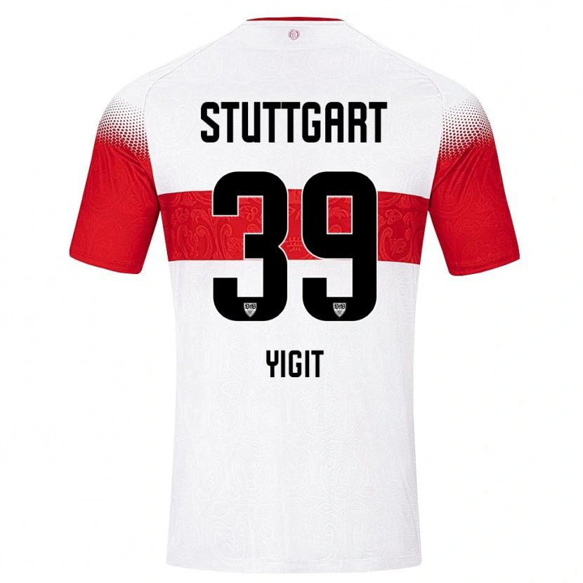 Danxen Børn Ertugrul Yigit #39 Hvid Rød Gul Hjemmebane Spillertrøjer 2026/27 Trøje T-Shirt