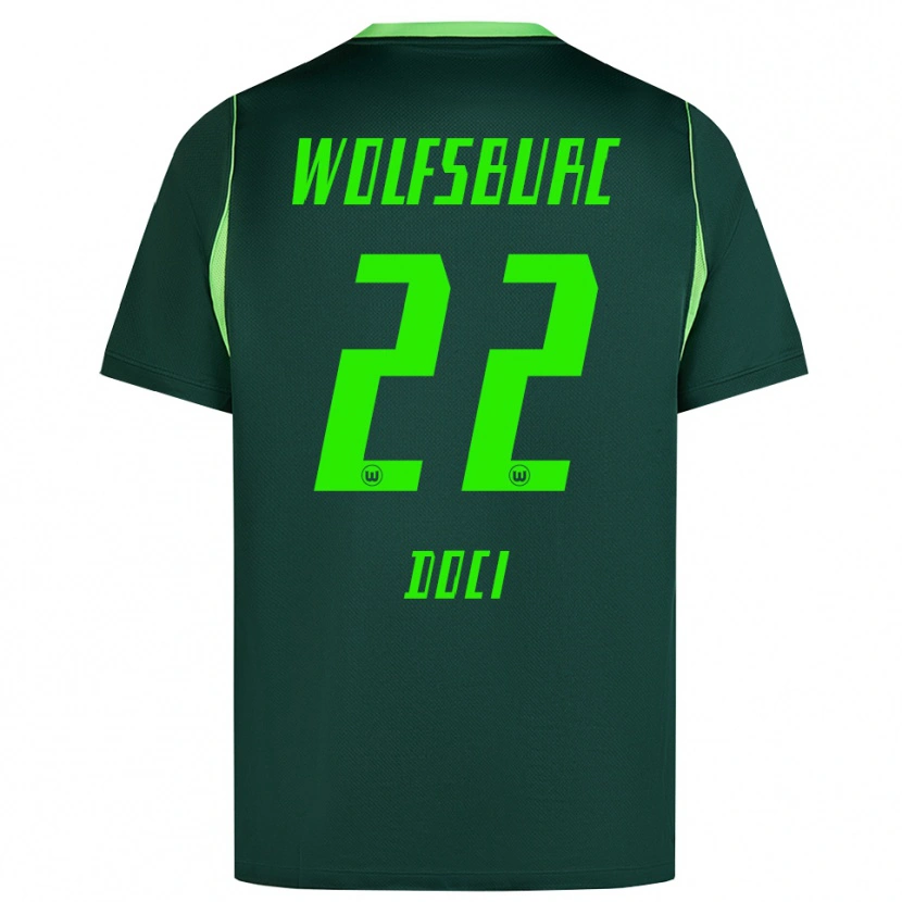 Danxen Børn Adrian Doci #22 Mørkegrøn Hvid Hjemmebane Spillertrøjer 2026/27 Trøje T-Shirt