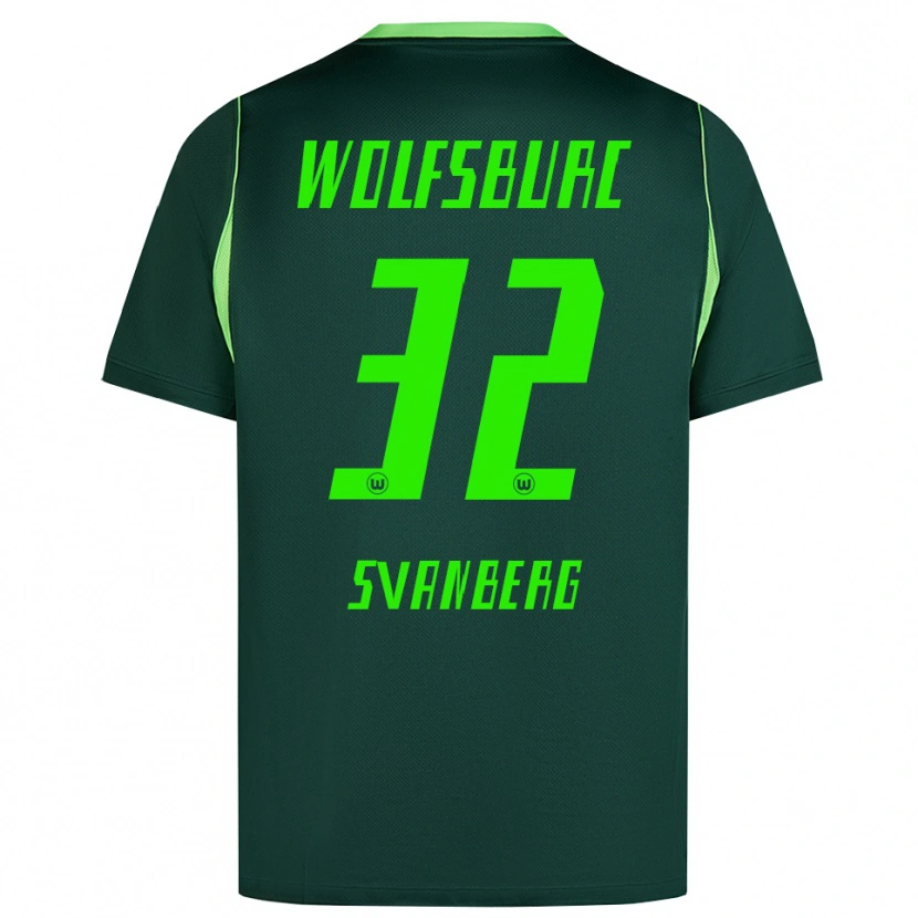 Danxen Børn Mattias Svanberg #32 Mørkegrøn Hvid Hjemmebane Spillertrøjer 2026/27 Trøje T-Shirt