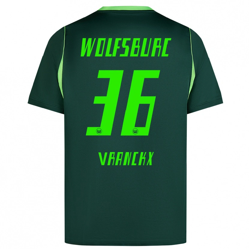 Danxen Børn Aster Vranckx #36 Mørkegrøn Hvid Hjemmebane Spillertrøjer 2026/27 Trøje T-Shirt