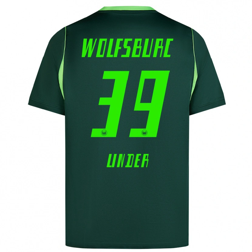 Danxen Børn Sarai Linder #39 Mørkegrøn Hvid Hjemmebane Spillertrøjer 2026/27 Trøje T-Shirt
