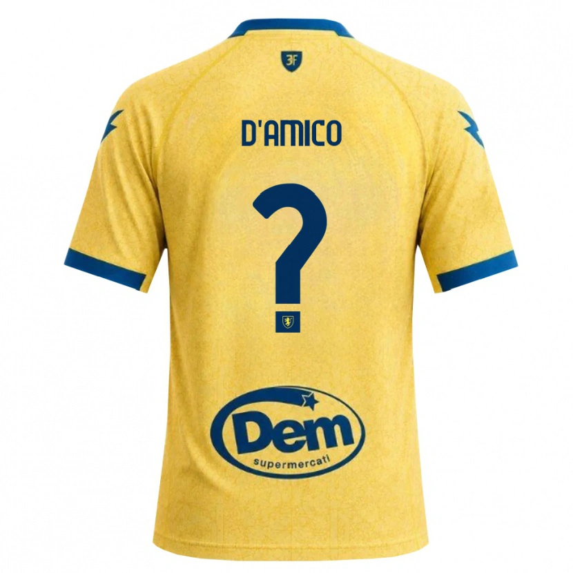 Danxen Børn Cristiano D'amico #0 Khaki Sort Blå Hjemmebane Spillertrøjer 2026/27 Trøje T-Shirt