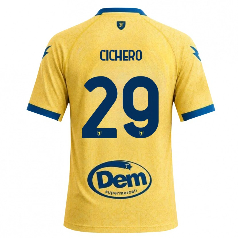 Danxen Børn Alejandro Cichero #29 Khaki Sort Blå Hjemmebane Spillertrøjer 2026/27 Trøje T-Shirt