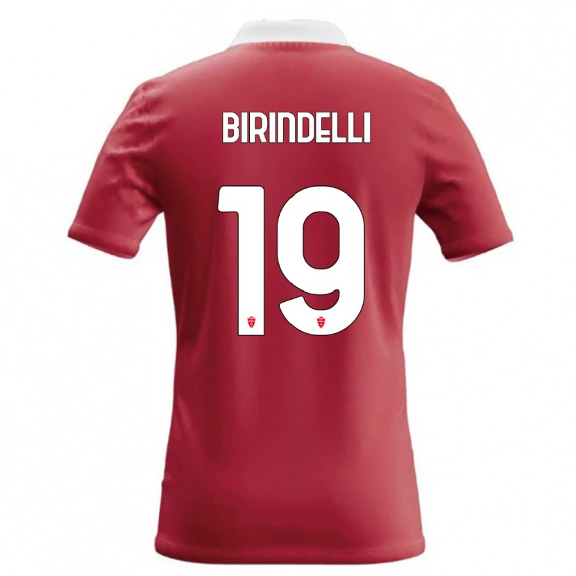 Danxen Børn Samuele Birindelli #19 Rød Hvid Hjemmebane Spillertrøjer 2026/27 Trøje T-Shirt