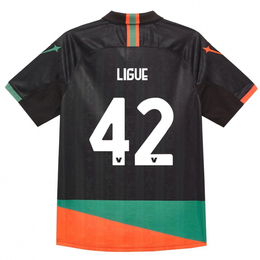 Danxen Børn Junior Ligue #42 Sort Orange Grøn Hjemmebane Spillertrøjer 2026/27 Trøje T-Shirt