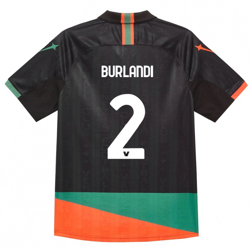 Danxen Børn Alessandro Burlandi #2 Sort Orange Grøn Hjemmebane Spillertrøjer 2026/27 Trøje T-Shirt