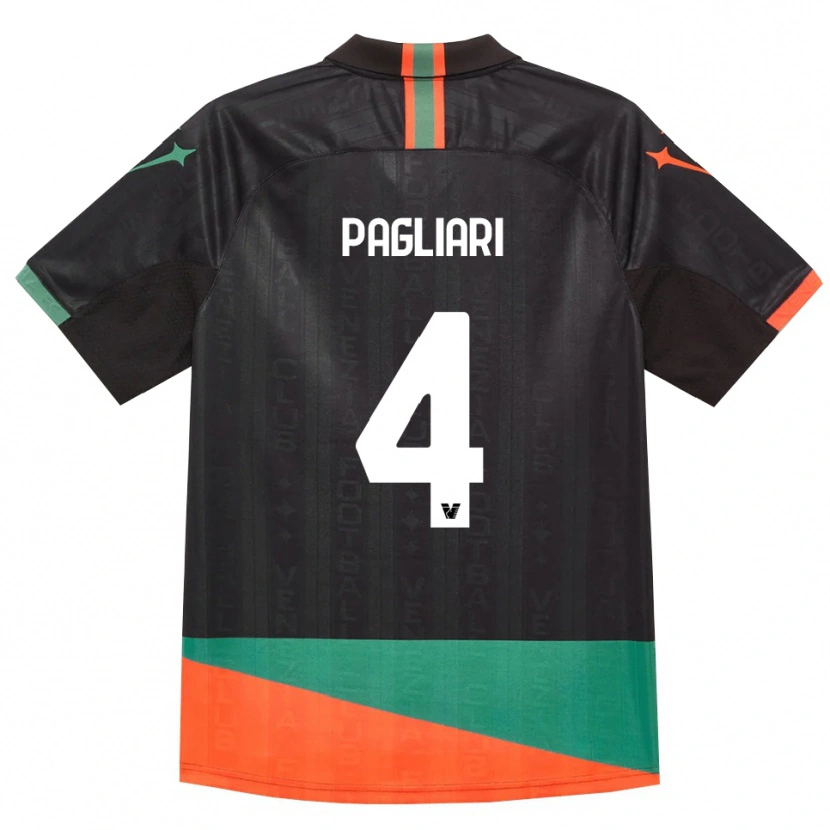 Danxen Børn Alessandro Pagliari #4 Sort Orange Grøn Hjemmebane Spillertrøjer 2026/27 Trøje T-Shirt