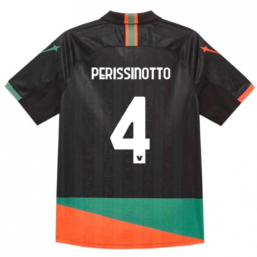Danxen Børn Nicolò Perissinotto #4 Sort Orange Grøn Hjemmebane Spillertrøjer 2026/27 Trøje T-Shirt