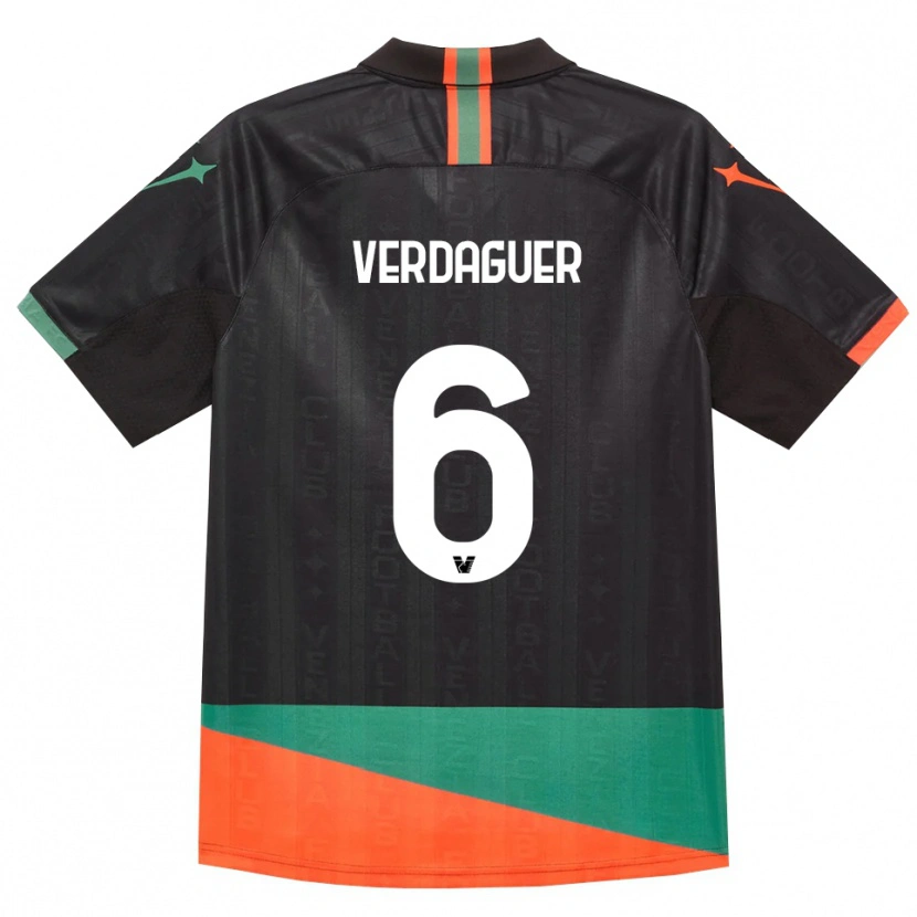 Danxen Børn Judith Verdaguer #6 Sort Orange Grøn Hjemmebane Spillertrøjer 2026/27 Trøje T-Shirt