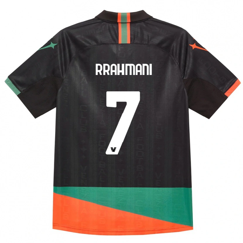 Danxen Børn Albion Rrahmani #7 Sort Orange Grøn Hjemmebane Spillertrøjer 2026/27 Trøje T-Shirt