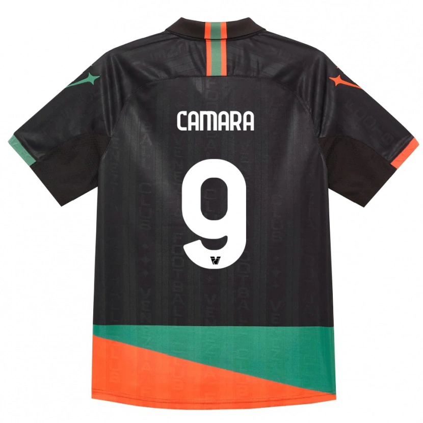Danxen Børn Bakary Camara #9 Sort Orange Grøn Hjemmebane Spillertrøjer 2026/27 Trøje T-Shirt