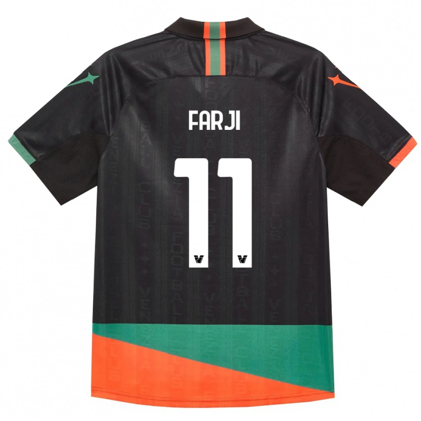 Danxen Børn Marko Farji #11 Sort Orange Grøn Hjemmebane Spillertrøjer 2026/27 Trøje T-Shirt