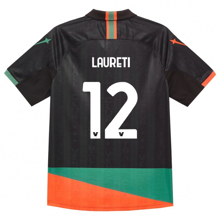 Danxen Børn Tommaso Laureti #12 Sort Orange Grøn Hjemmebane Spillertrøjer 2026/27 Trøje T-Shirt