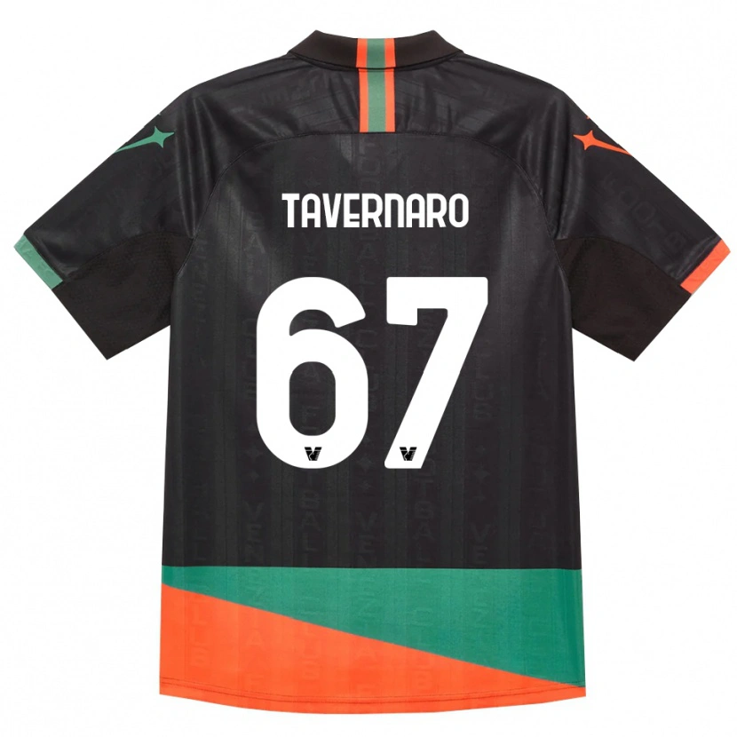 Danxen Børn Federico Tavernaro #67 Sort Orange Grøn Hjemmebane Spillertrøjer 2026/27 Trøje T-Shirt