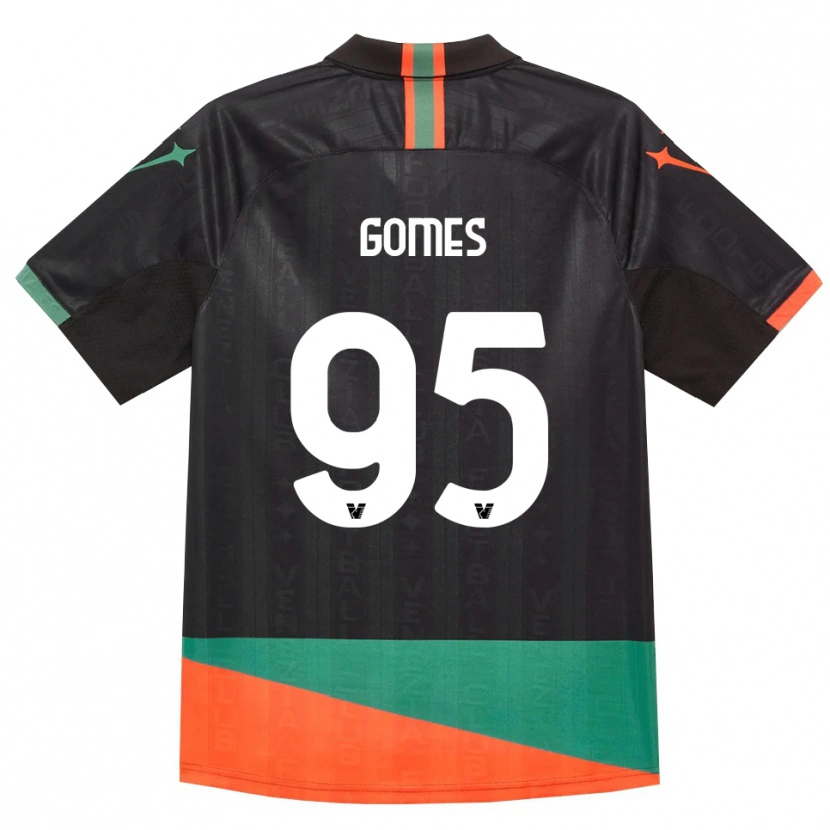 Danxen Børn Ale Gomes #95 Sort Orange Grøn Hjemmebane Spillertrøjer 2026/27 Trøje T-Shirt