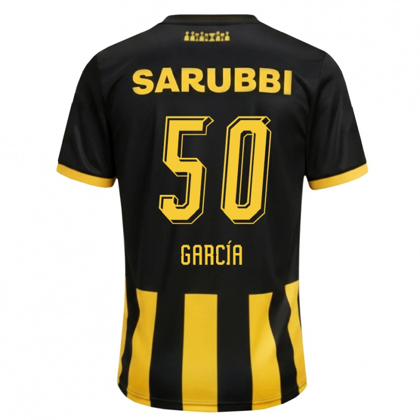 Danxen Børn Diego García #50 Sort Gul Hjemmebane Spillertrøjer 2026/27 Trøje T-Shirt