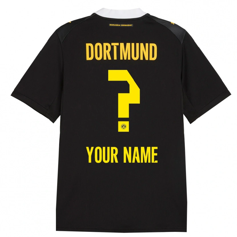 Danxen Børn Dit Navn #0 Sort Rød Gul Udebane Spillertrøjer 2026/27 Trøje T-Shirt