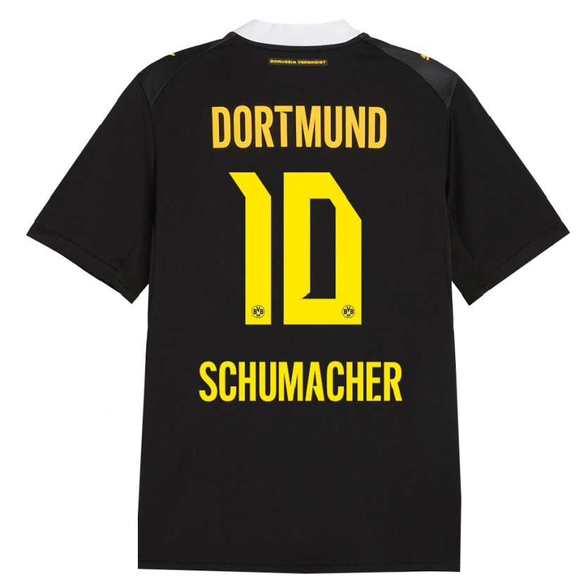 Danxen Børn Rita Schumacher #10 Sort Rød Gul Udebane Spillertrøjer 2026/27 Trøje T-Shirt