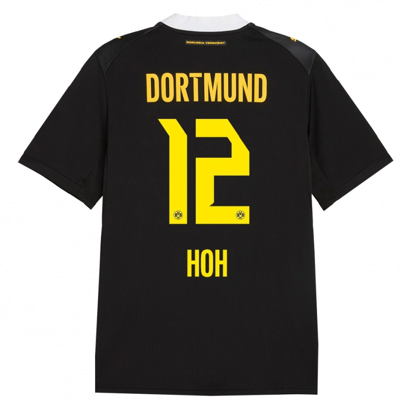 Danxen Børn Hendrik Hoh #12 Sort Rød Gul Udebane Spillertrøjer 2026/27 Trøje T-Shirt