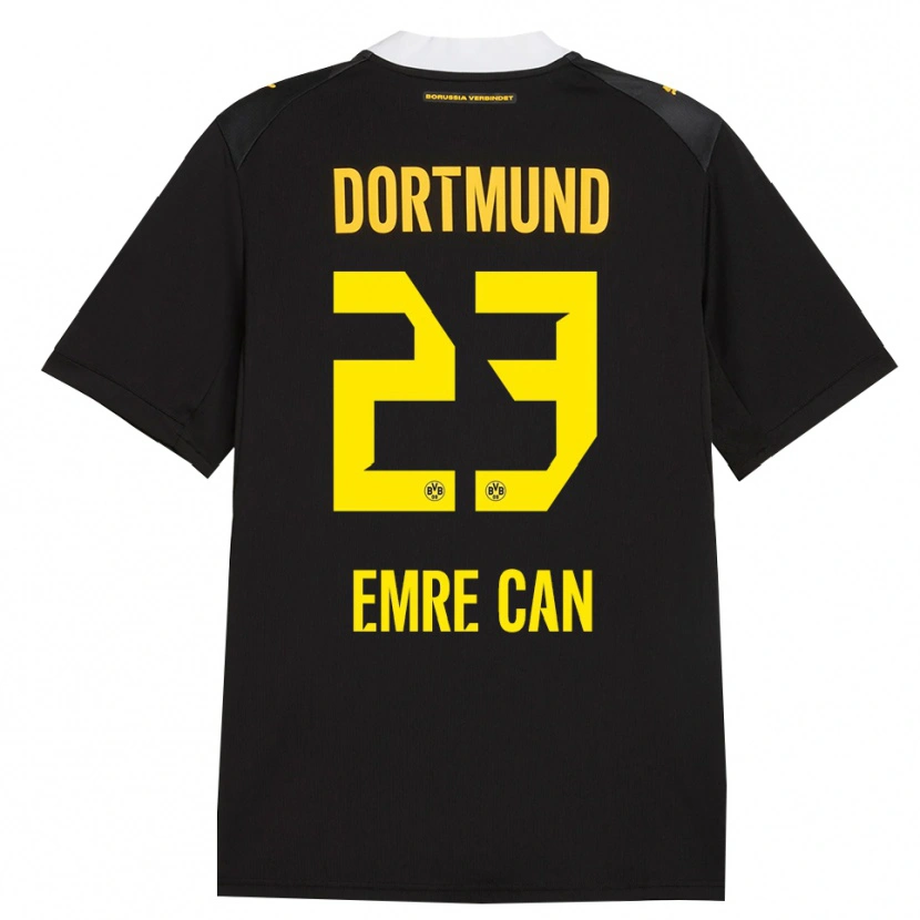 Danxen Børn Emre Can #23 Sort Rød Gul Udebane Spillertrøjer 2026/27 Trøje T-Shirt