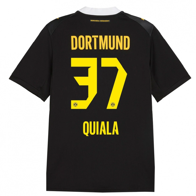 Danxen Børn Nanitonda Quiala #37 Sort Rød Gul Udebane Spillertrøjer 2026/27 Trøje T-Shirt