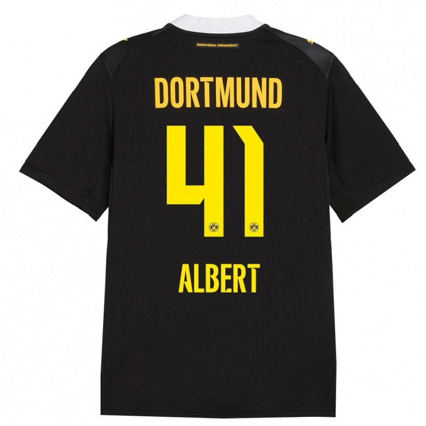 Danxen Børn Mathis Albert #41 Sort Rød Gul Udebane Spillertrøjer 2026/27 Trøje T-Shirt