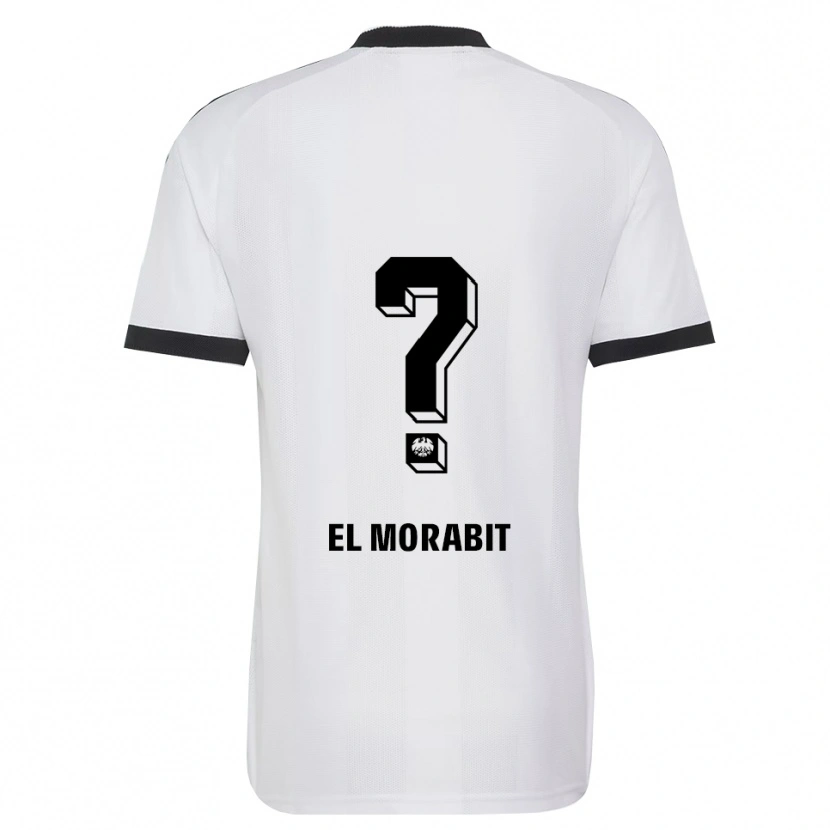Danxen Børn Anas El Morabit #0 Sort Hvid Udebane Spillertrøjer 2026/27 Trøje T-Shirt