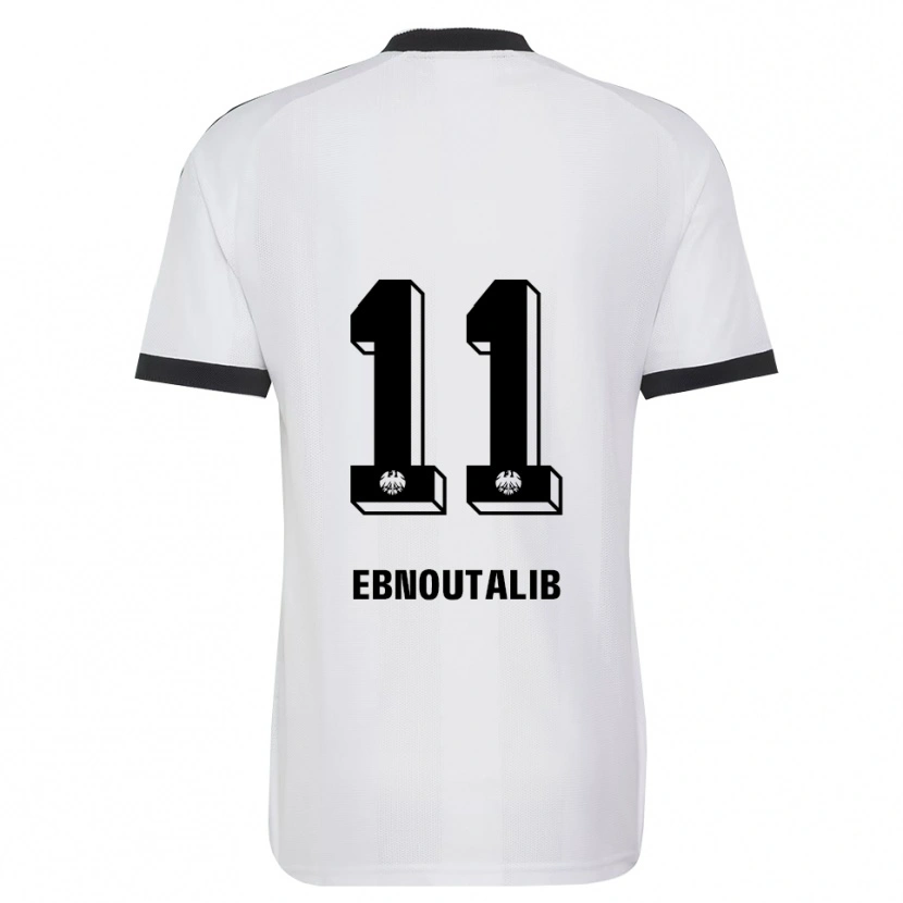 Danxen Børn Younes Ebnoutalib #11 Sort Hvid Udebane Spillertrøjer 2026/27 Trøje T-Shirt