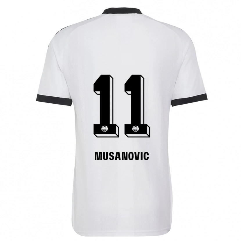 Danxen Børn Haris Musanovic #11 Sort Hvid Udebane Spillertrøjer 2026/27 Trøje T-Shirt