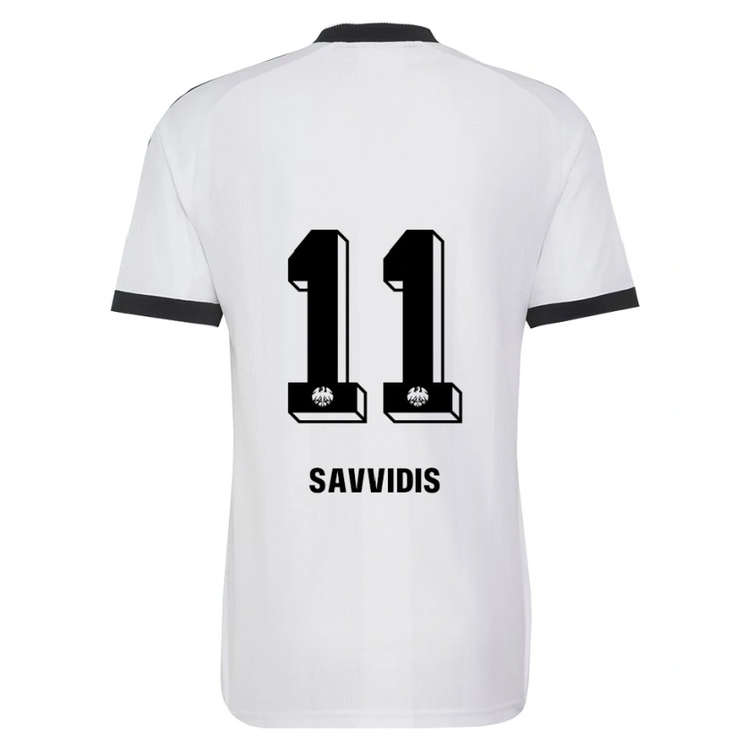 Danxen Børn Rafail Savvidis #11 Sort Hvid Udebane Spillertrøjer 2026/27 Trøje T-Shirt